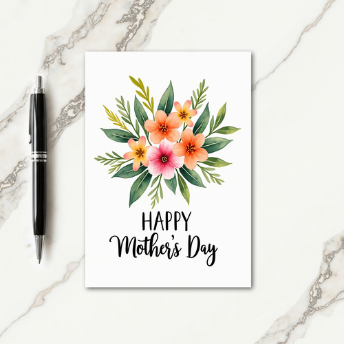 Chevron Peach Blossom Mother Card
