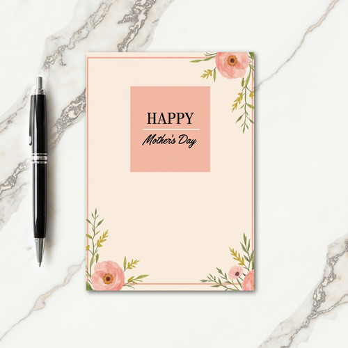 Chevron Peach Mothers Day Card