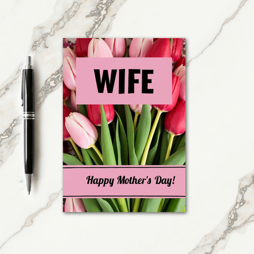 Chevron Pink Banner Message Card