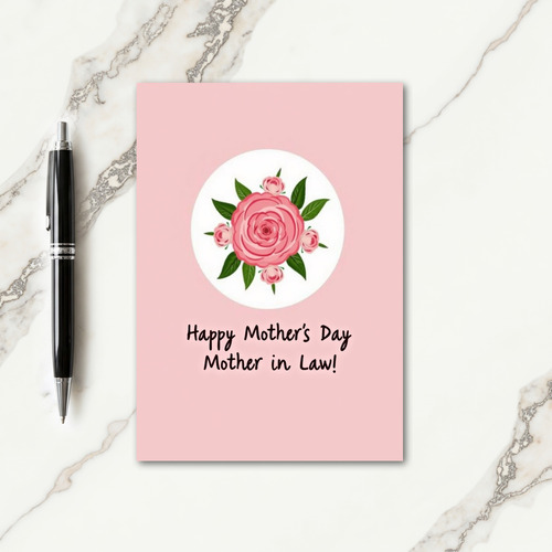 Chevron Pink Flower Bloom Card