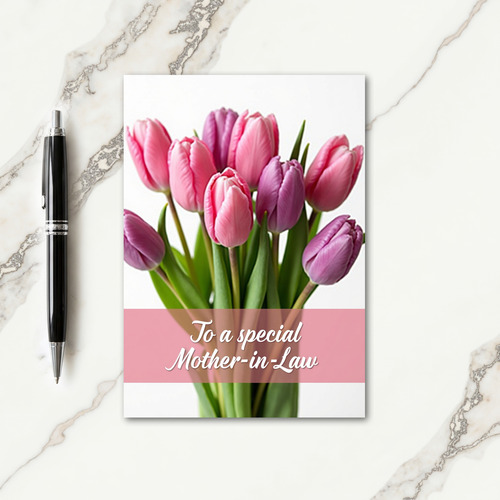 Chevron Purple Flower Card