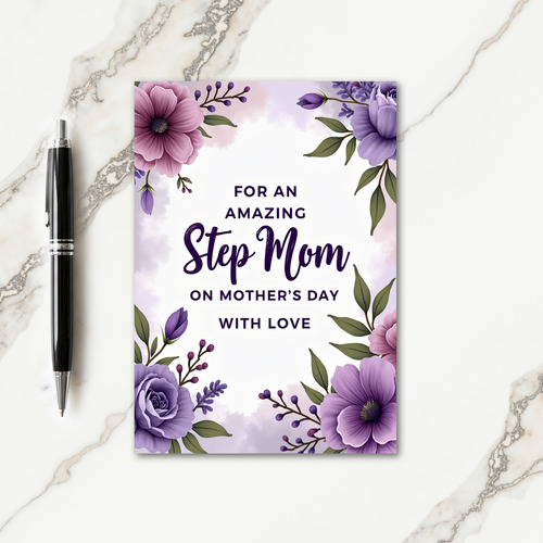 Chevron Rose Garden Thanks Card