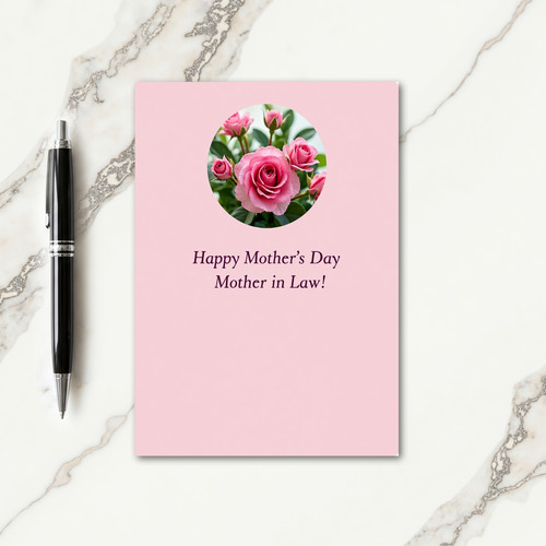 Chevron Soft Pink Rose Card