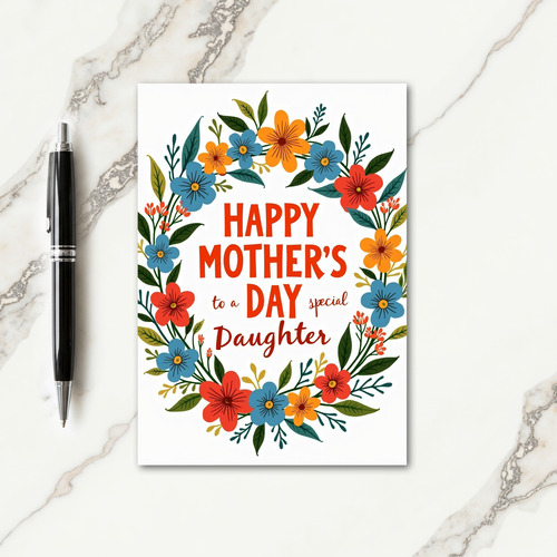 Chevron Special Daughter Mothers Card