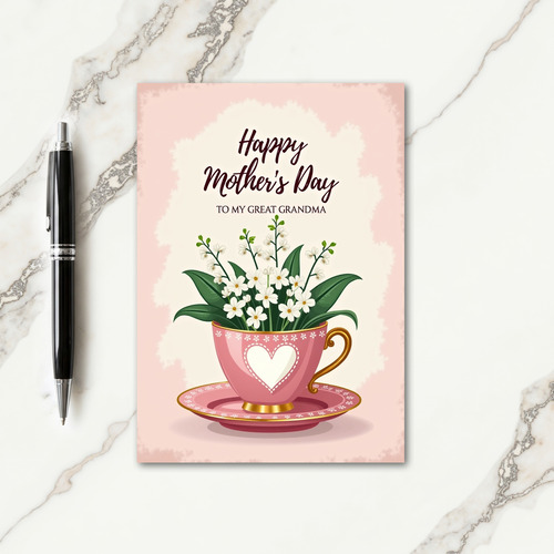 Chevron Tea Bouquet Love Card