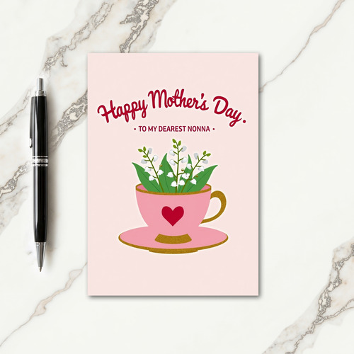 Chevron Teacup Love Card