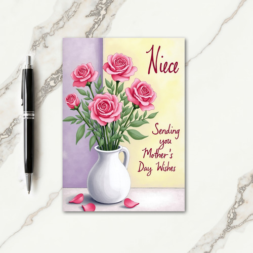 Chevron Tender Roses Card