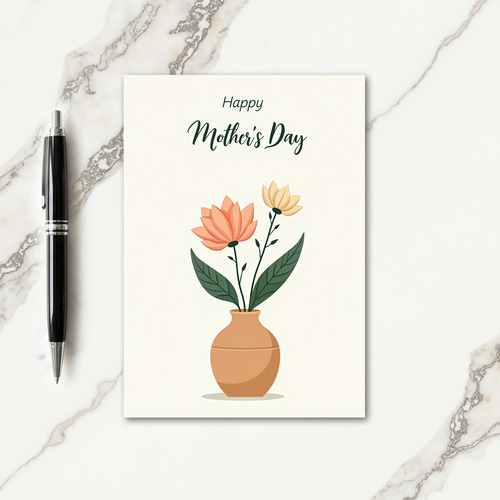 Chevron Vase Sentiment Card