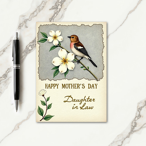 Chevron Vintage Mothers Day Card