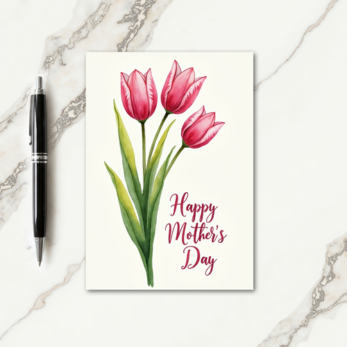 Chevron Watercolor Flower Card