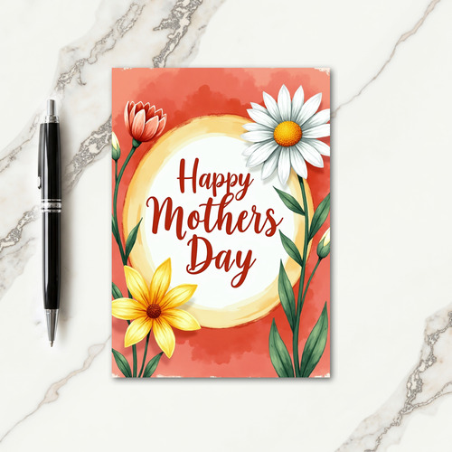 Chevron Watercolor Mom Card