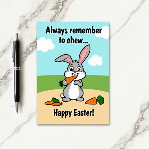 Chewing Critter Easter Card