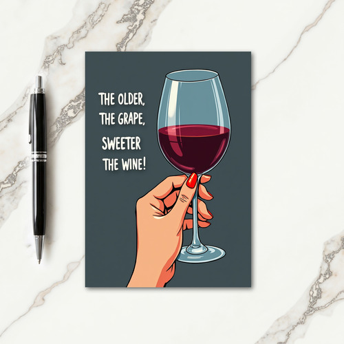 Chic Birthday Hand Glass Card