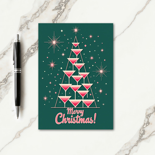 Chic Cocktail Tree Card