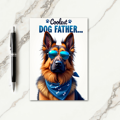 Chic Doggy Fathers Day Card