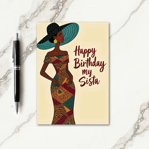 Chic Lady Birthday Card