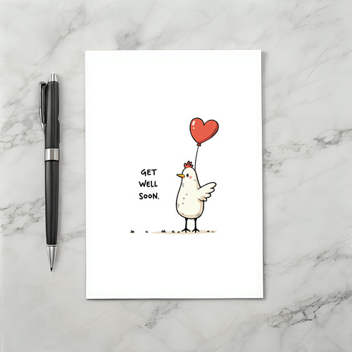 Chicken Get Well Card