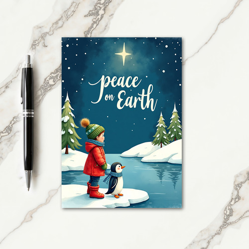 Child And Bird Star Card