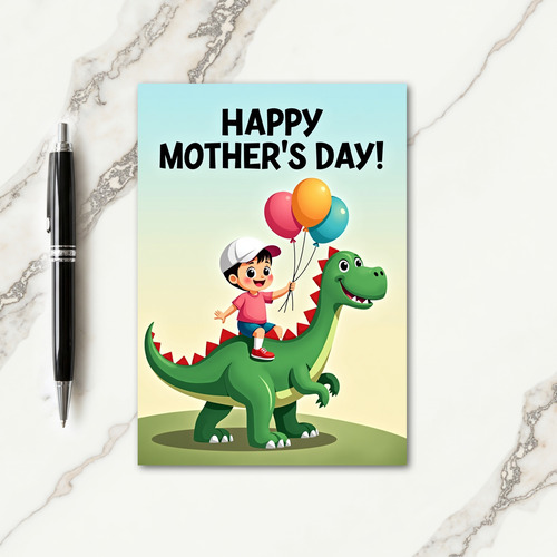 Child And Reptile Mothers Day Card