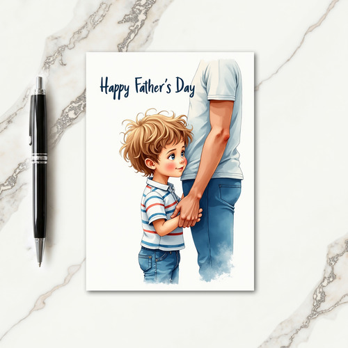 Childs Gaze Fathers Day Card