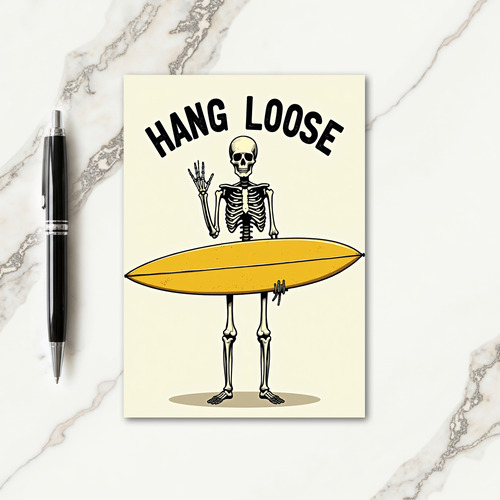 Chill Skeleton Birthday Card