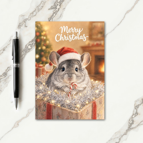 Chinchilla Christmas Card