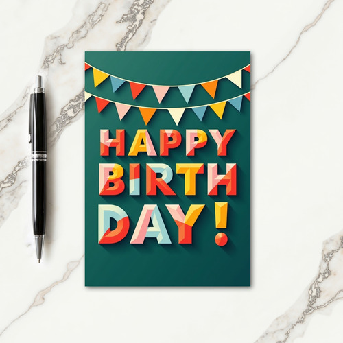 Chiseled Birthday Card