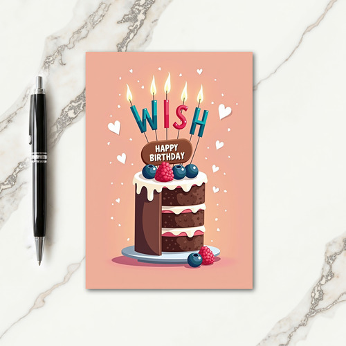 Chocolate Berry Wish Card