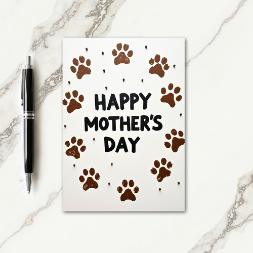 Chocolate Brown Moms Day Card