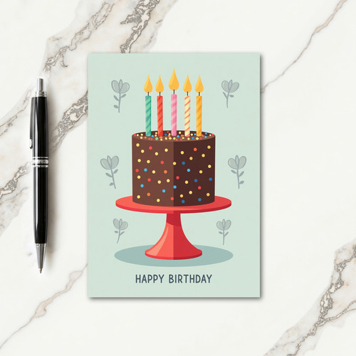 Chocolate Cake Celebration Card
