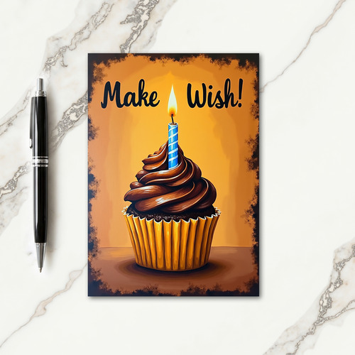 Chocolate Candle Birthday Card