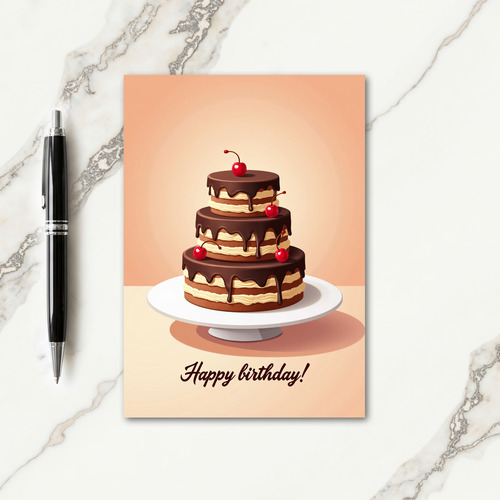 Chocolate Drip Birthday Card