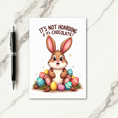 Chocolate Hoarding Rabbit Card