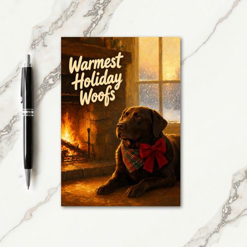 Chocolate Lab Christmas Card