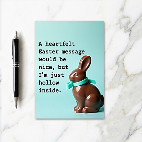 Chocolate Rabbit Message Card