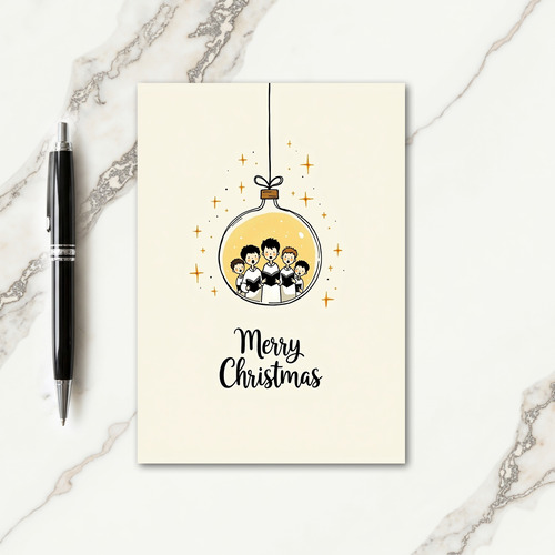Choral Bauble Christmas Card