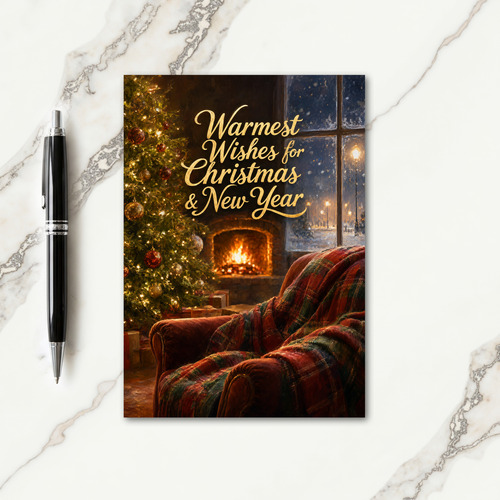 Christmas And New Year Greeting Card