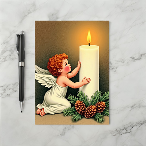 Christmas Angel Light Card