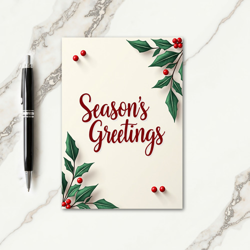 Christmas Calligraphy Card