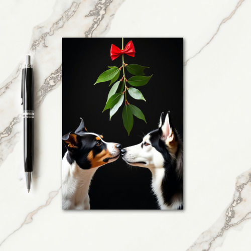 Christmas Canine Kiss Card