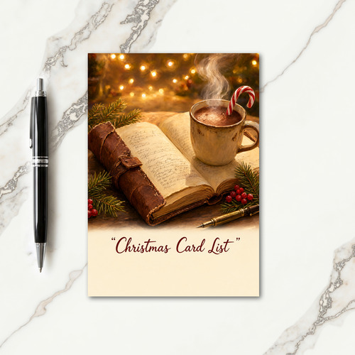 Christmas Card List Card