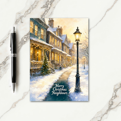 Christmas Card To Neighbours Card