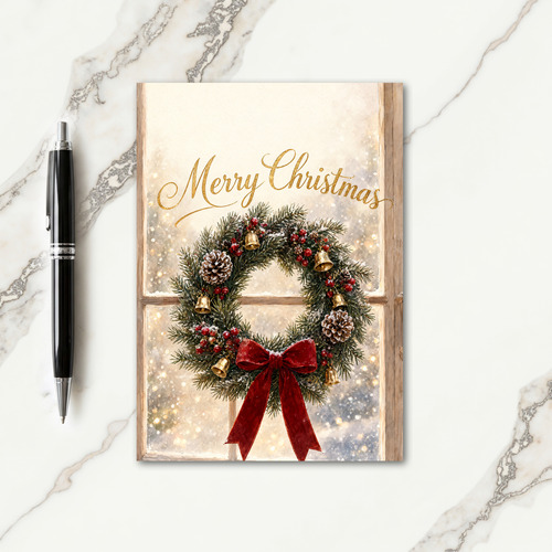 Christmas Card Wreath Card