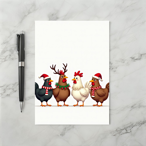 Christmas Chickens Card