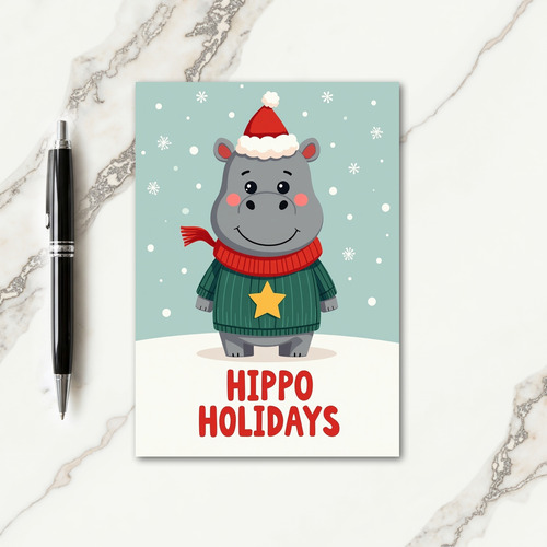 Christmas Creature Snow Card