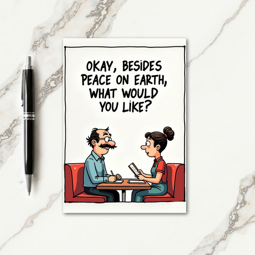 Christmas Diner Scene Card