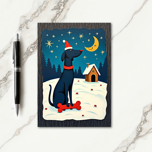 Christmas Dog Night Card