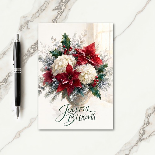 Christmas Flower Arrangements Card