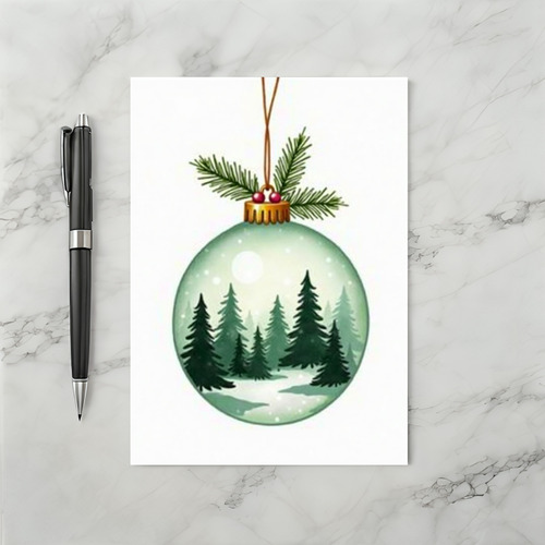 Christmas Forest Ornament Card