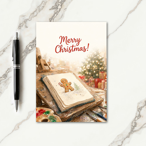 Christmas Greeting Card Drawing Card